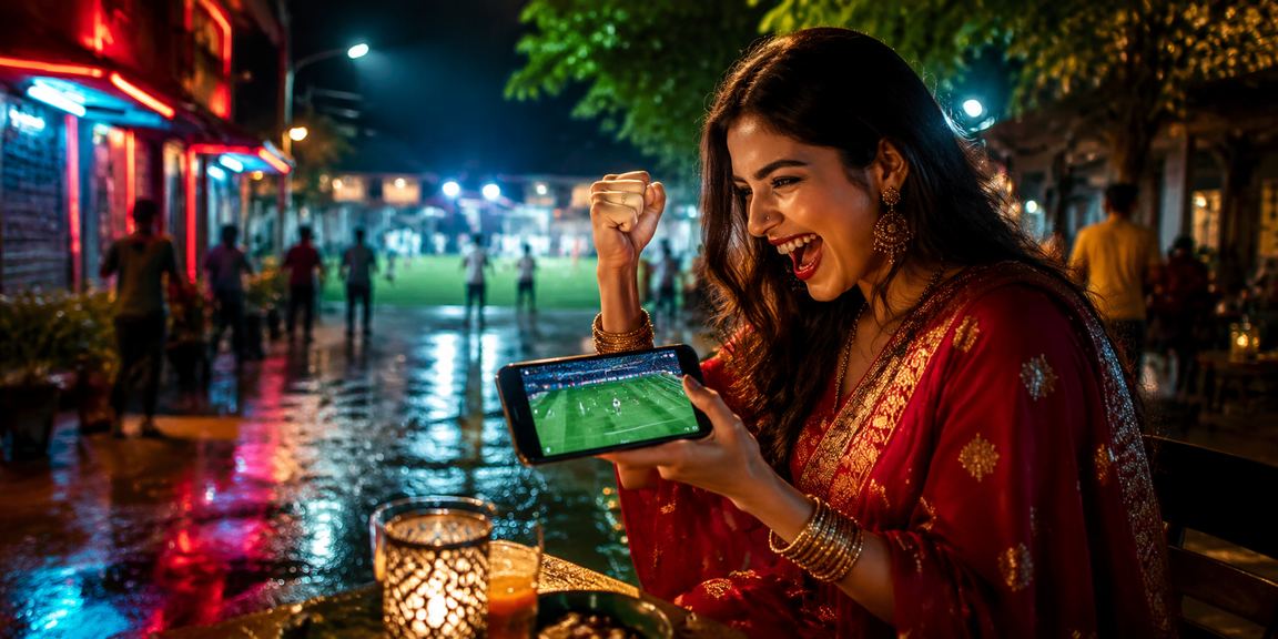 A user in Bogura accessing the k999 kof betting platform on mobile under neon lights