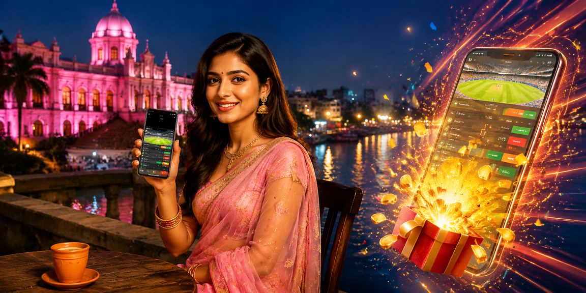 A Bangladeshi user checking Sports Betting odds on a smartphone in Dhaka