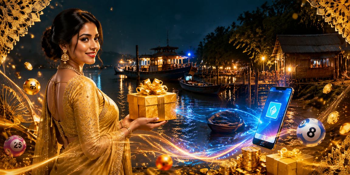 A woman in a saree in Khulna taking part in a lottery game