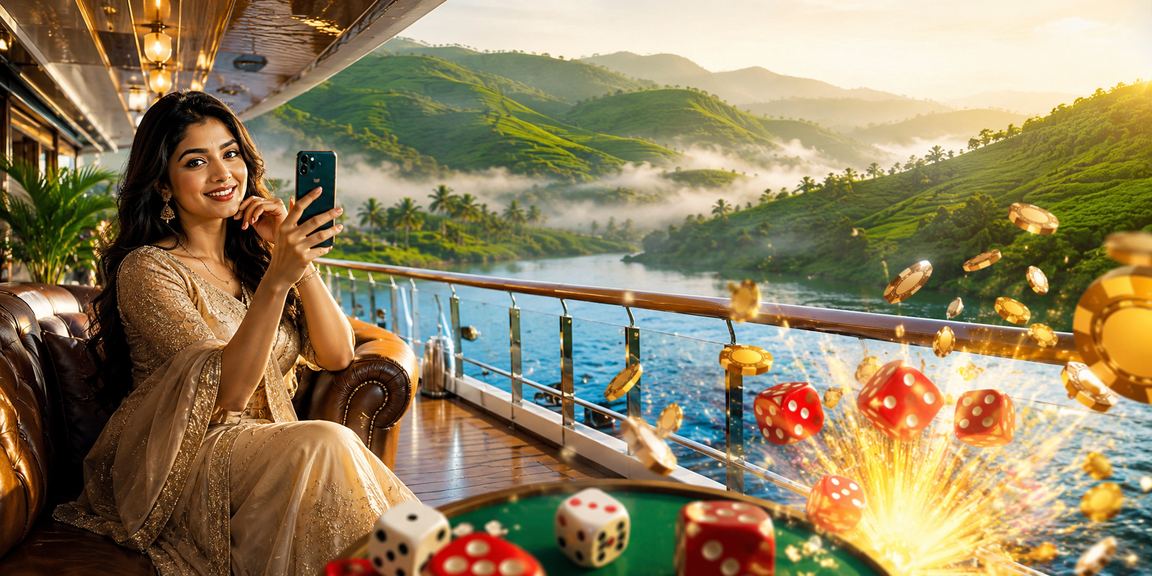 Dice game scene set against a tea garden backdrop in Narayanganj